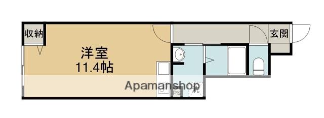 予讃線 新居浜駅 徒歩30分 2階建 築3年(ワンルーム/1階)の間取り写真