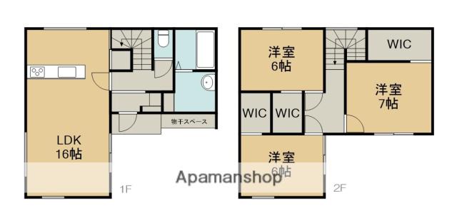愛媛県新居浜市 2階建 新築(3LDK)の間取り写真