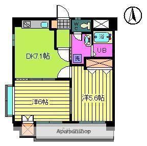 MARINE PALETTE Ⅱ(2DK/3階)の間取り写真