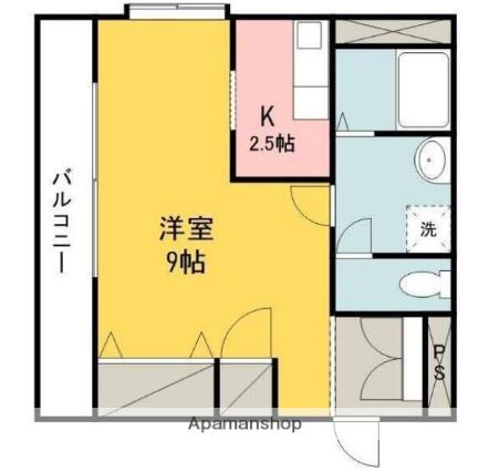 プレアール三番町(1K/3階)の間取り写真