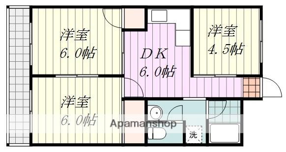 CIELO DRAGO 久万ノ台(3DK/8階)の間取り写真