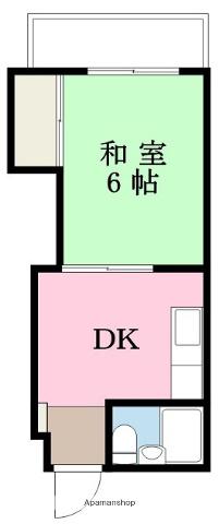 第2ミサワハウス(1DK/1階)の間取り写真