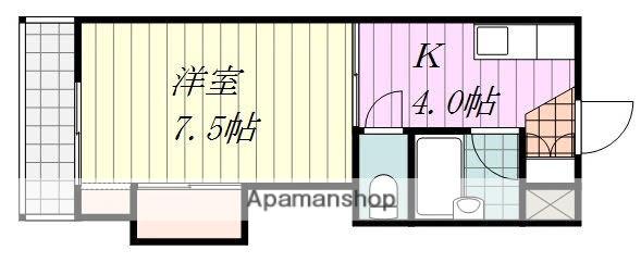 デコール余戸(1K/5階)の間取り写真