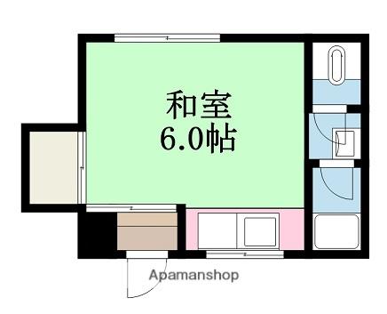コーポ仲原(1K/2階)の間取り写真