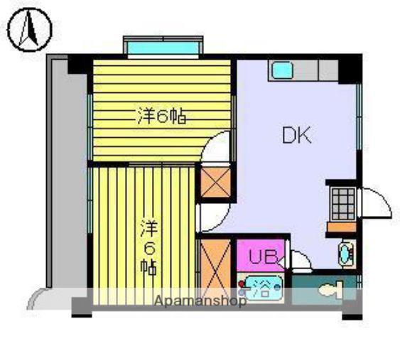 レジデンス華(2DK/1階)の間取り写真