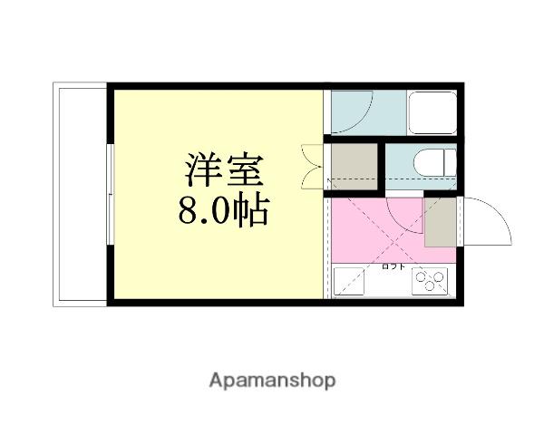 立花グリーンハイツ(1K/2階)の間取り写真