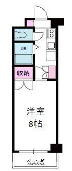 ジョイフル第5中村(1K/3階)の間取り写真