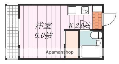 グリーンハイツ石手(ワンルーム/5階)の間取り写真