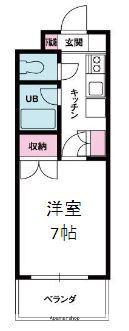 ジョイフル第3小坂(1K/3階)の間取り写真