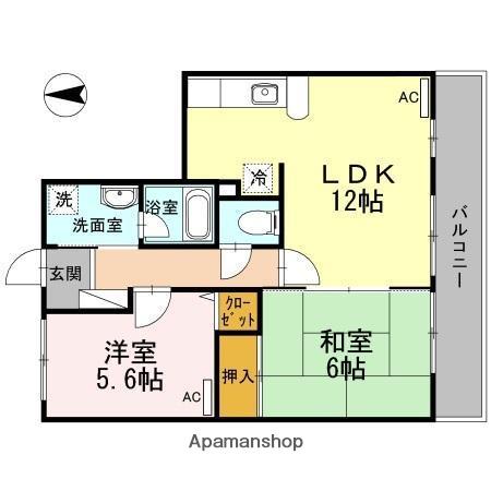 フローレンスMAI(2LDK/2階)の間取り写真