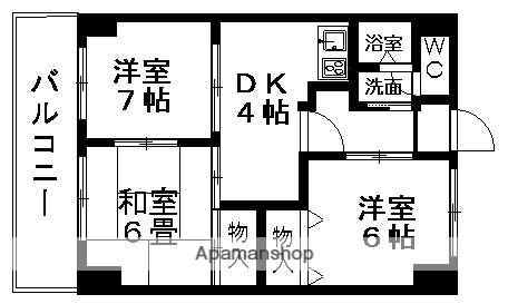 第3松本マンション(3DK/3階)の間取り写真