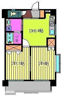 グランベールⅤ(2DK/3階)の間取り写真