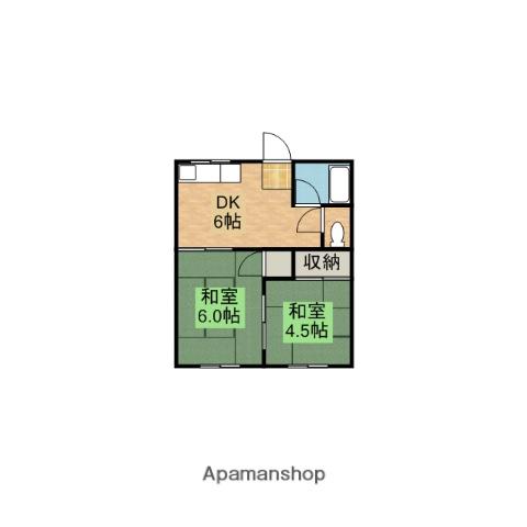 曽我部アパート(2DK/1階)の間取り写真