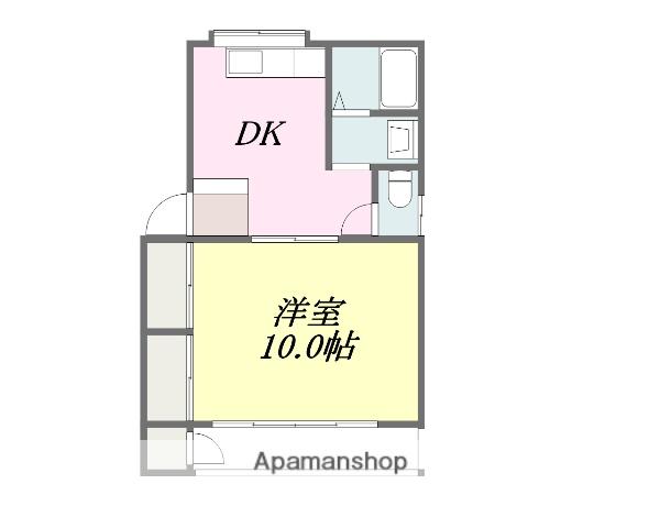 サリーリーンズハウス(1DK/2階)の間取り写真