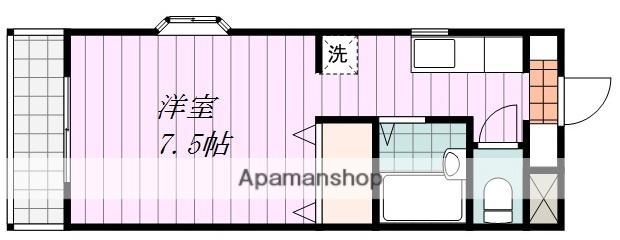 グリーンハイツMICHI2(1K/2階)の間取り写真