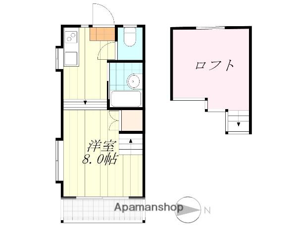 エルデ枝松(ワンルーム/2階)の間取り写真