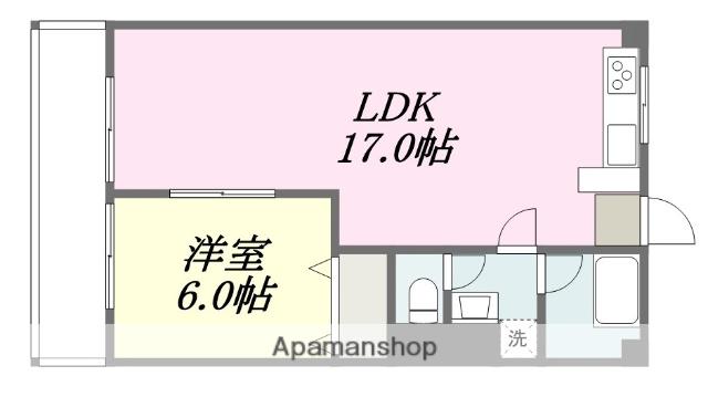 第二グランディール村瀬(1LDK/3階)の間取り写真