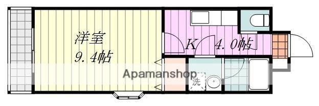 なごみ野(1K/5階)の間取り写真