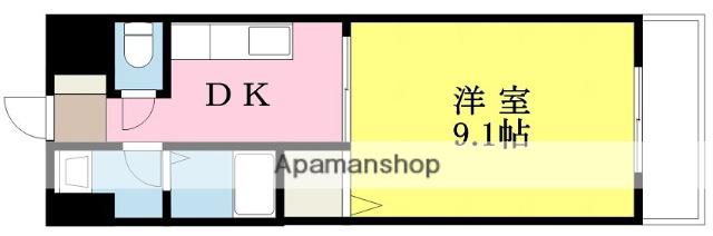 第3マンションふじ(1K/10階)の間取り写真