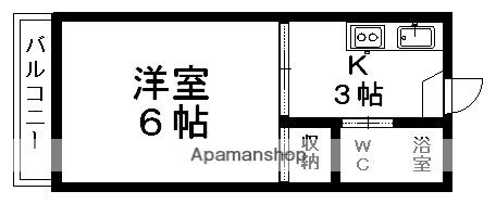 渡部マンション(1K/4階)の間取り写真