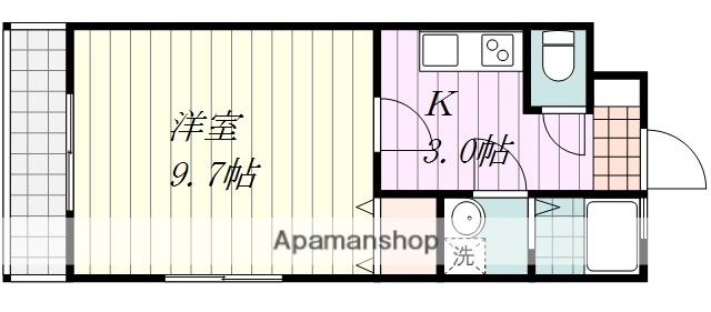 アルテハイム見奈良(1K/2階)の間取り写真