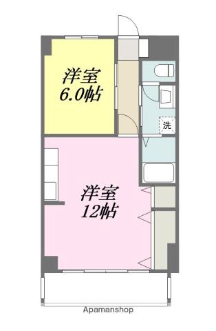 重信マンション(1LDK/3階)の間取り写真