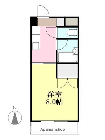 アメニティー御宝(1K/4階)の間取り写真