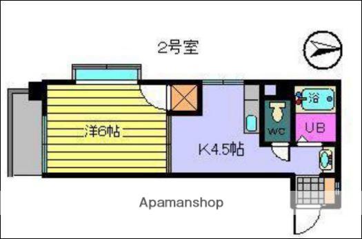 アルバコート(1DK/2階)の間取り写真