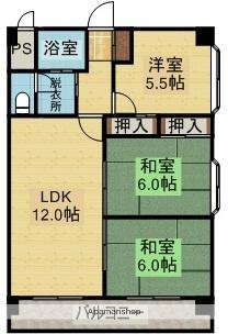 サンルーム90(3LDK/2階)の間取り写真