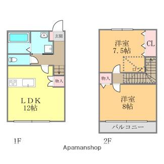 エントピアつばさ(2LDK)の間取り写真