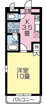 山本マンション(1K/2階)の間取り写真