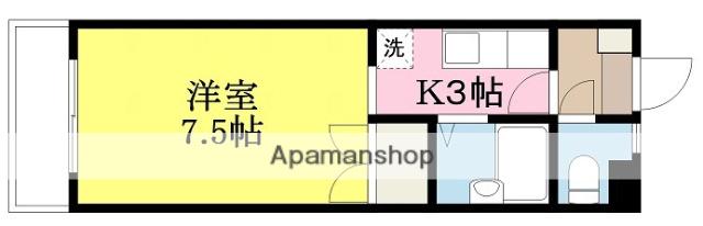 プラザTOWA Ⅰ(1K/3階)の間取り写真