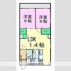 緑風館中央(2LDK/2階)の間取り写真