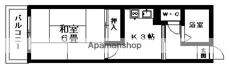 天野マンション(1DK/3階)の間取り写真