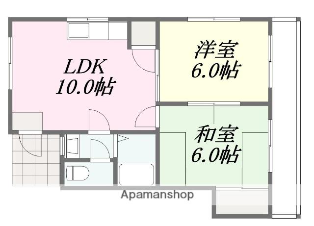 アーバンライフサンコー(2LDK/3階)の間取り写真