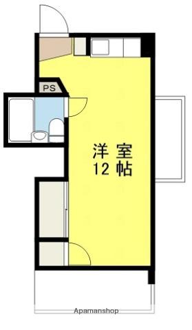 豊洋ハイツ(ワンルーム/9階)の間取り写真