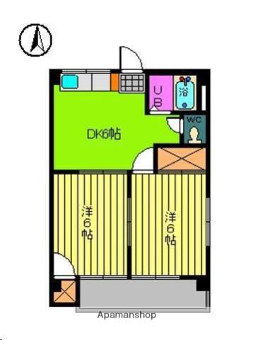 ひかりハイム(2DK/3階)の間取り写真