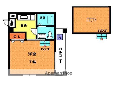キャッスルEYAⅡ(1K/5階)の間取り写真