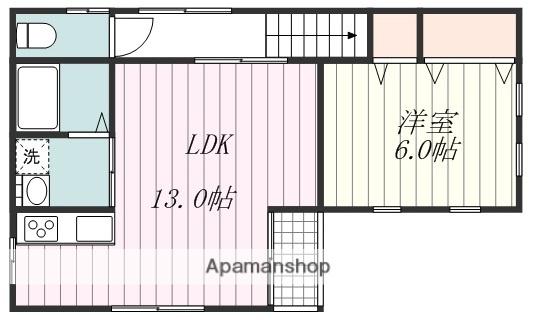 カーサL(1LDK/2階)の間取り写真