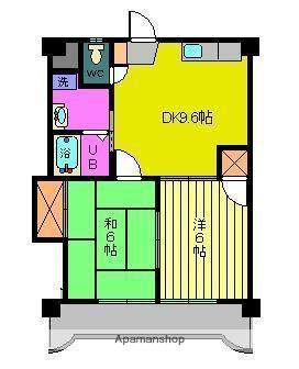 レジデンス M-1(2DK/5階)の間取り写真