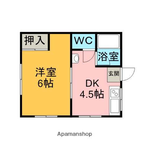 コーポ東長戸(1K/1階)の間取り写真