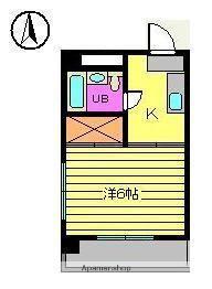 大森フラット室町(1K/3階)の間取り写真