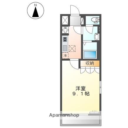 シェルル南方(1K/1階)の間取り写真