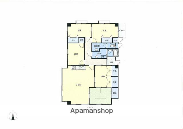 翠松ハイツ(5LDK/1階)の間取り写真