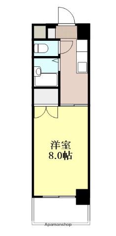 ライブタウン鉄砲町(1DK/4階)の間取り写真