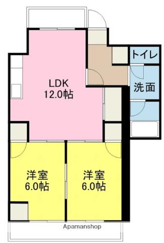 ライブタウン鉄砲町(2LDK/1階)の間取り写真