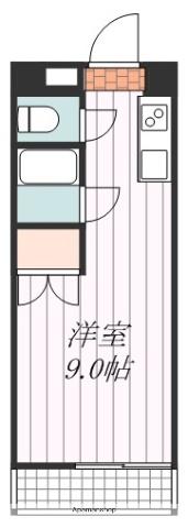 ガーデンハイツ緑町(1K/7階)の間取り写真