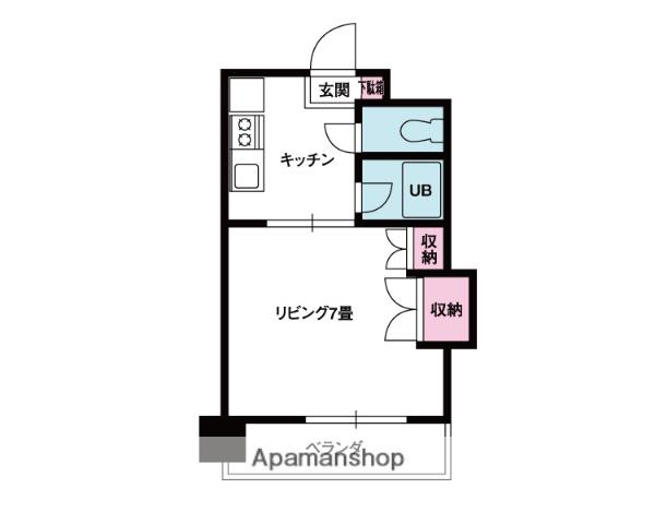 ジョイフル東野(1K/5階)の間取り写真