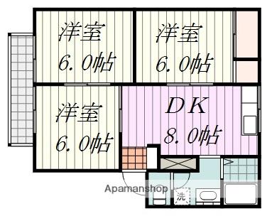 フレグランスタムラ(3LDK/2階)の間取り写真