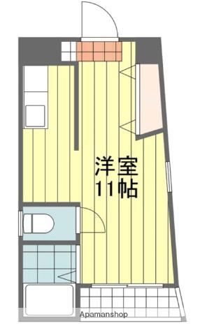 道後湯之町メゾン宮内(ワンルーム/4階)の間取り写真